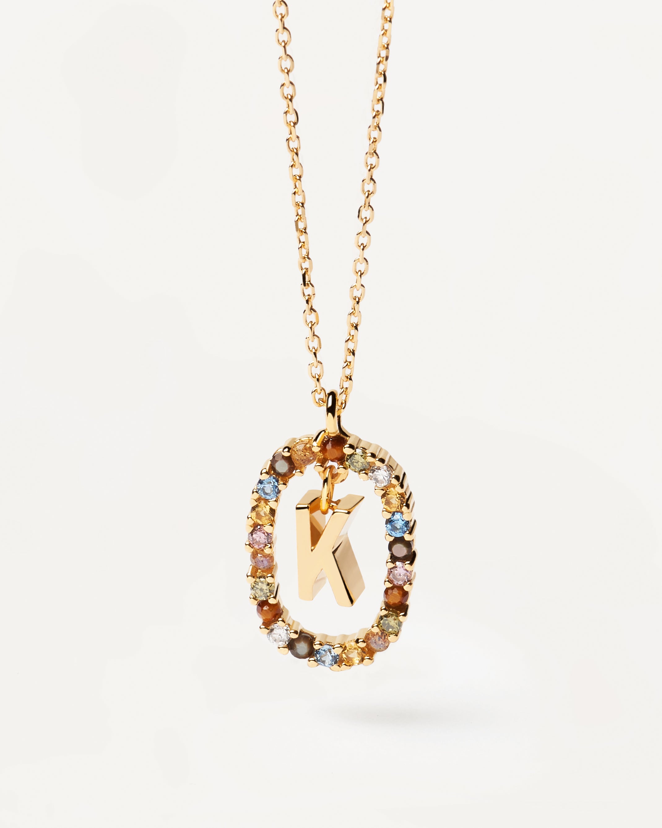 18ct Yellow Gold Vermeil Letter K Necklace