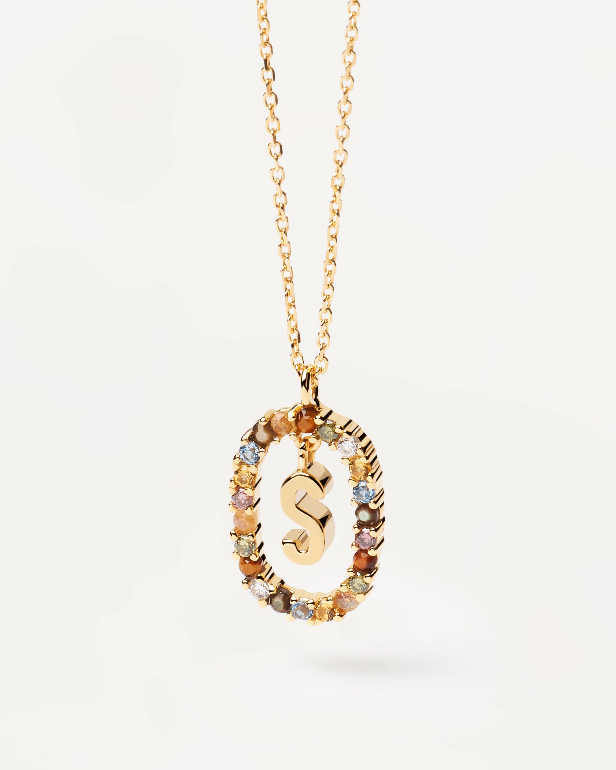 18ct Yellow Gold Vermeil Letter S Necklace