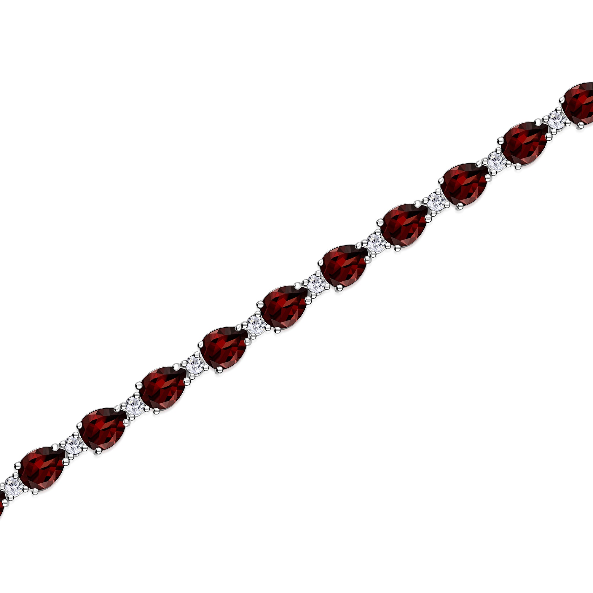 Sterling silver garnet on sale bracelet