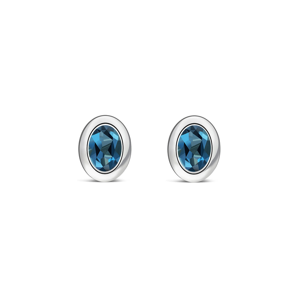 HERA'S store BIRD - sterling silver earrings with jacket, Labradorites, 3mm london topaz studs