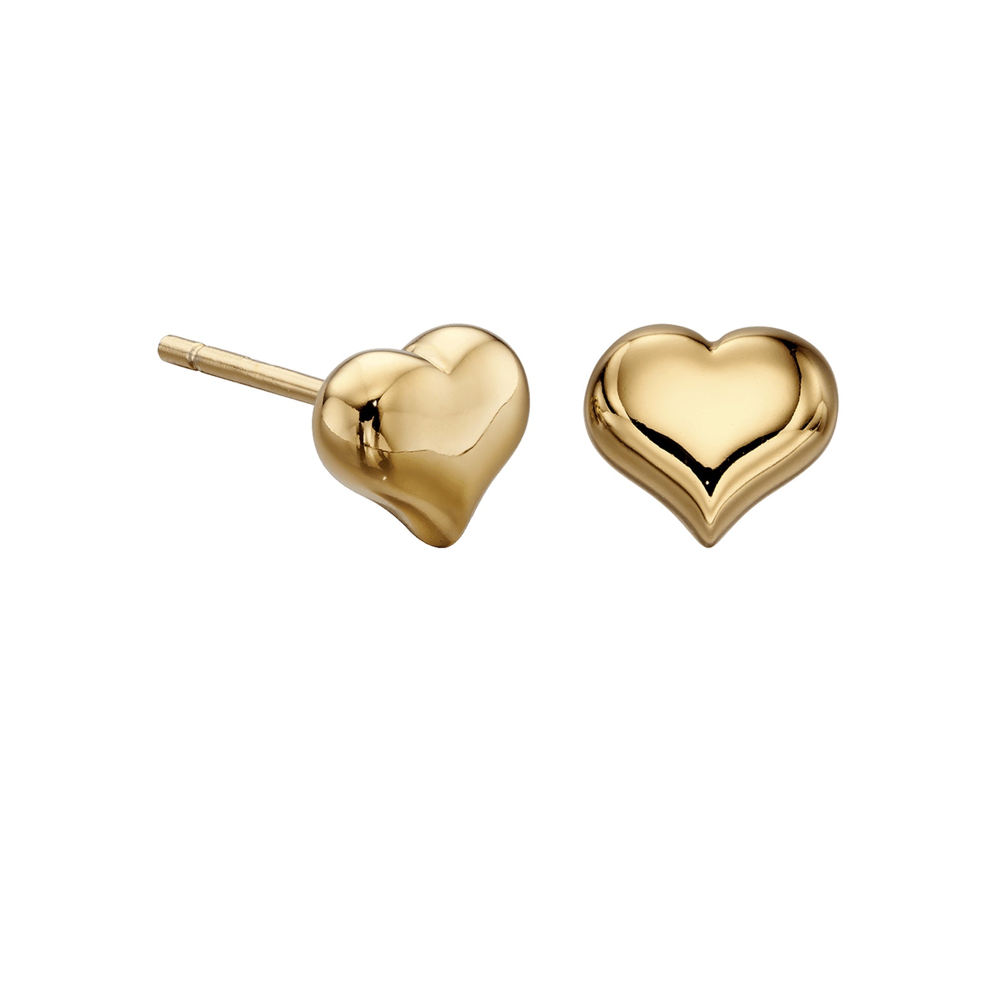 Aria - Gold Heart Stud Earrings